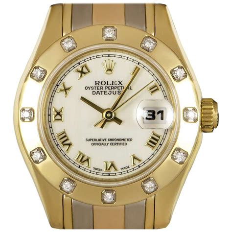 rolex datejust tridor watch|Rolex gold tridor.